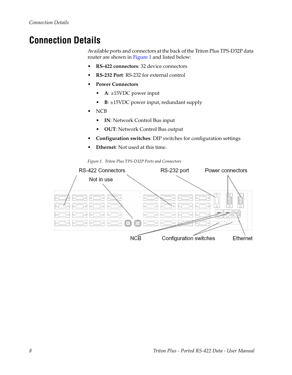 Connection details | Grass Valley Triton Plus Revision 5 User Manual | Page 8 / 22