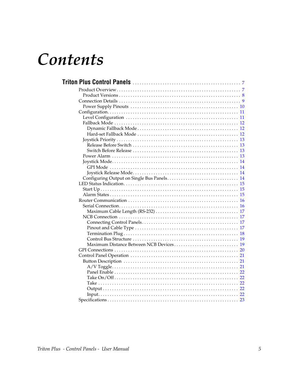 Grass Valley Triton Plus Revision 3 User Manual | Page 5 / 24