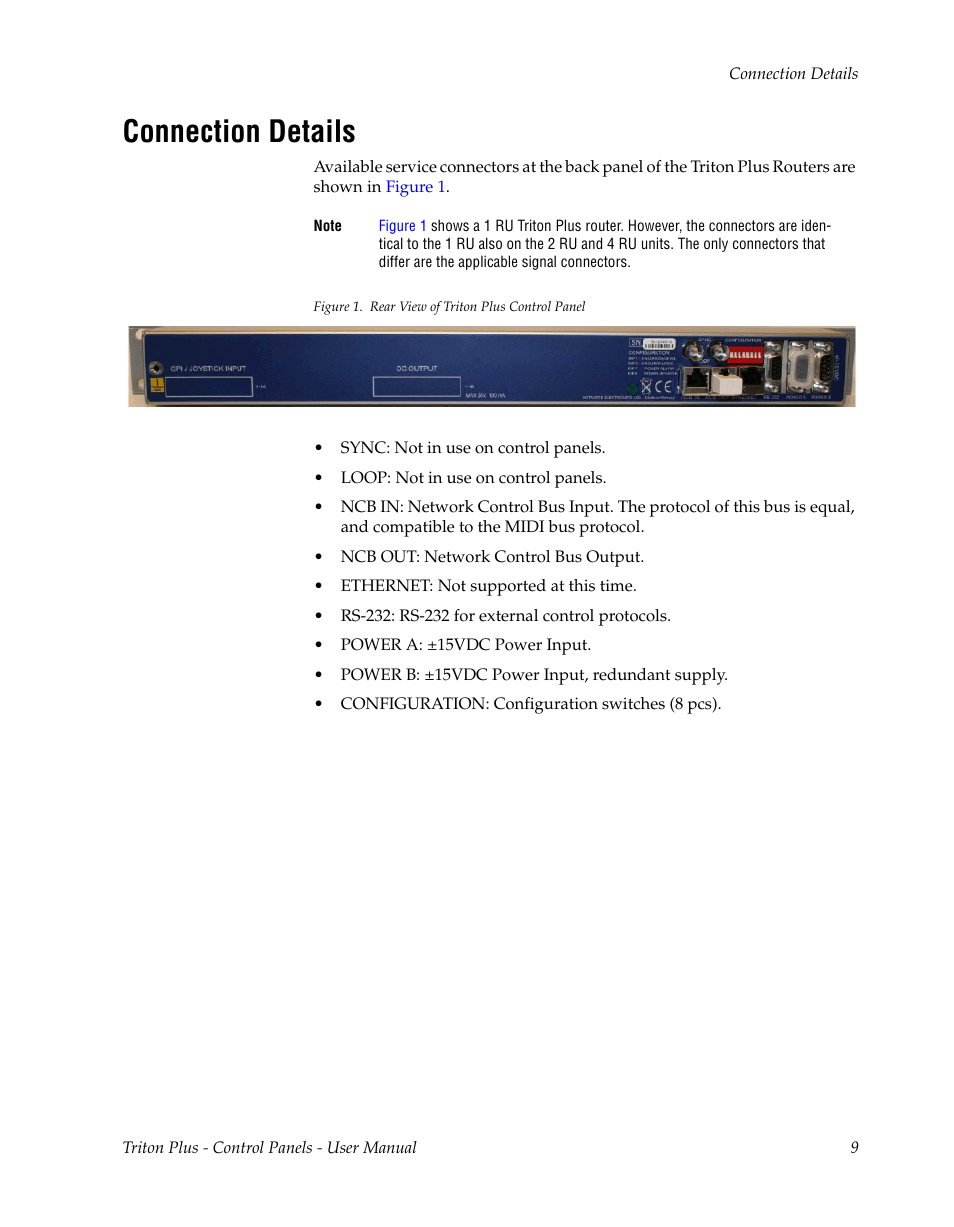 Connection details | Grass Valley Triton Plus Revision 3 User Manual | Page 9 / 24