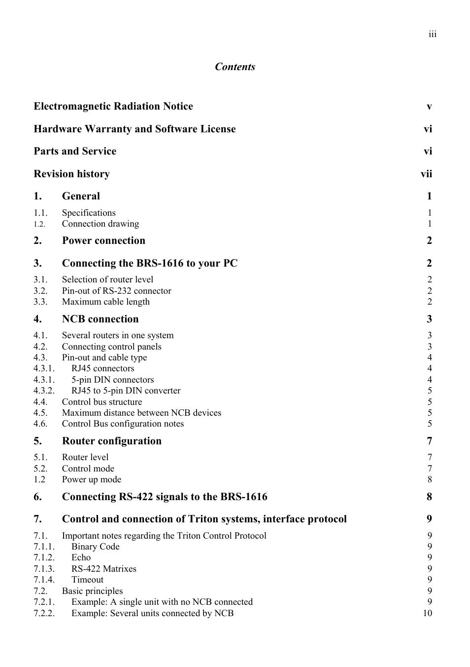 Grass Valley TTN-BRS-1616 User Manual | Page 3 / 20