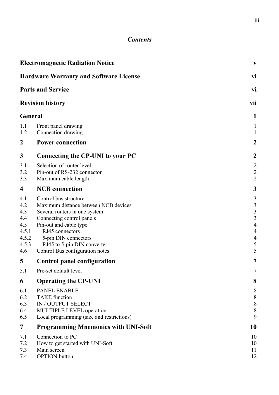 Grass Valley TTN-CP-UNI User Manual | Page 3 / 21