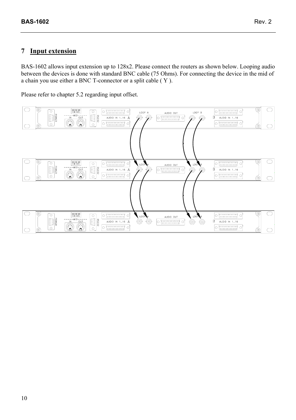 Input extension | Grass Valley TTN-BAS-1602 User Manual | Page 18 / 22
