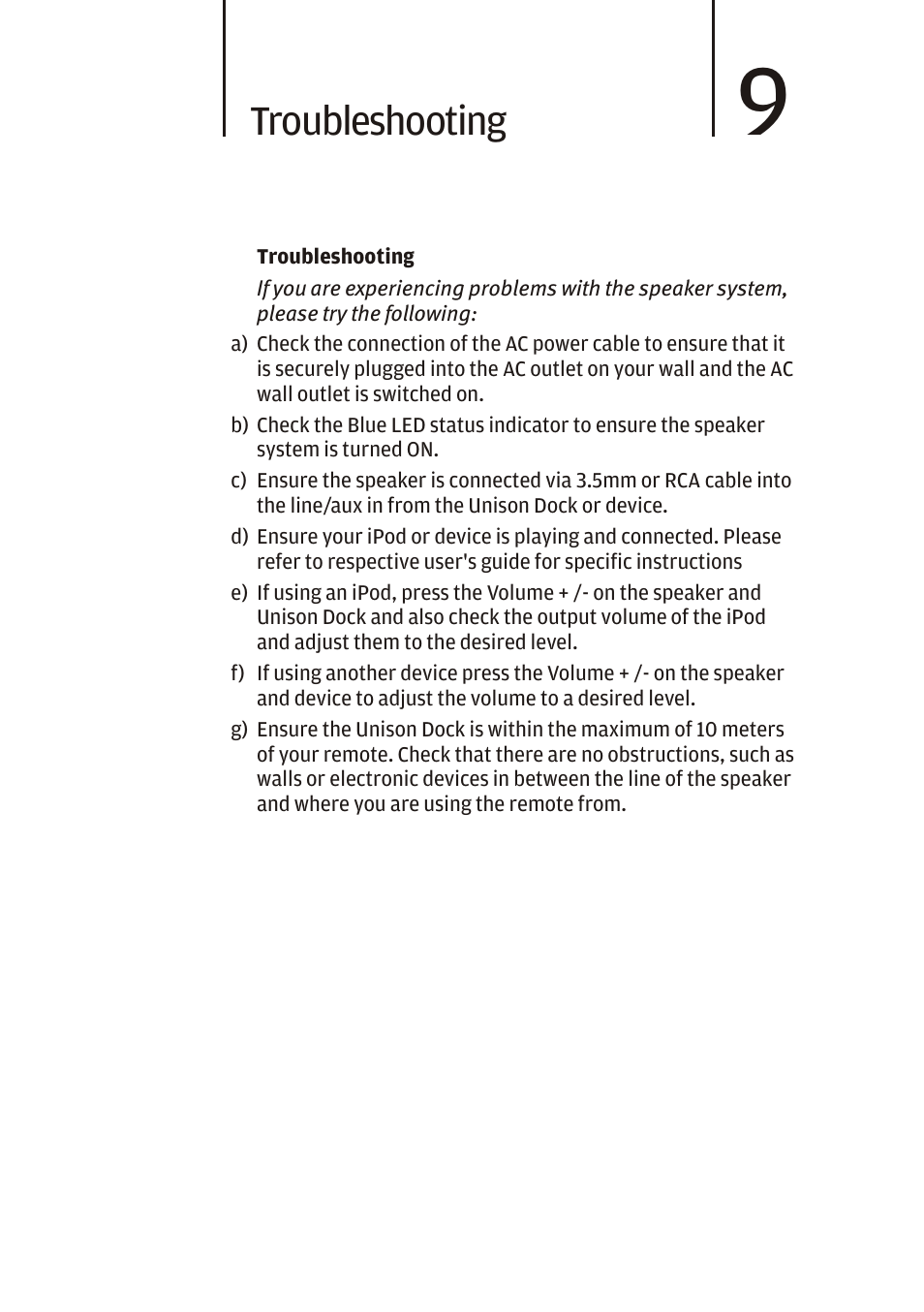 Troubleshooting | Cygnett Unison i-XT User Manual | Page 12 / 14