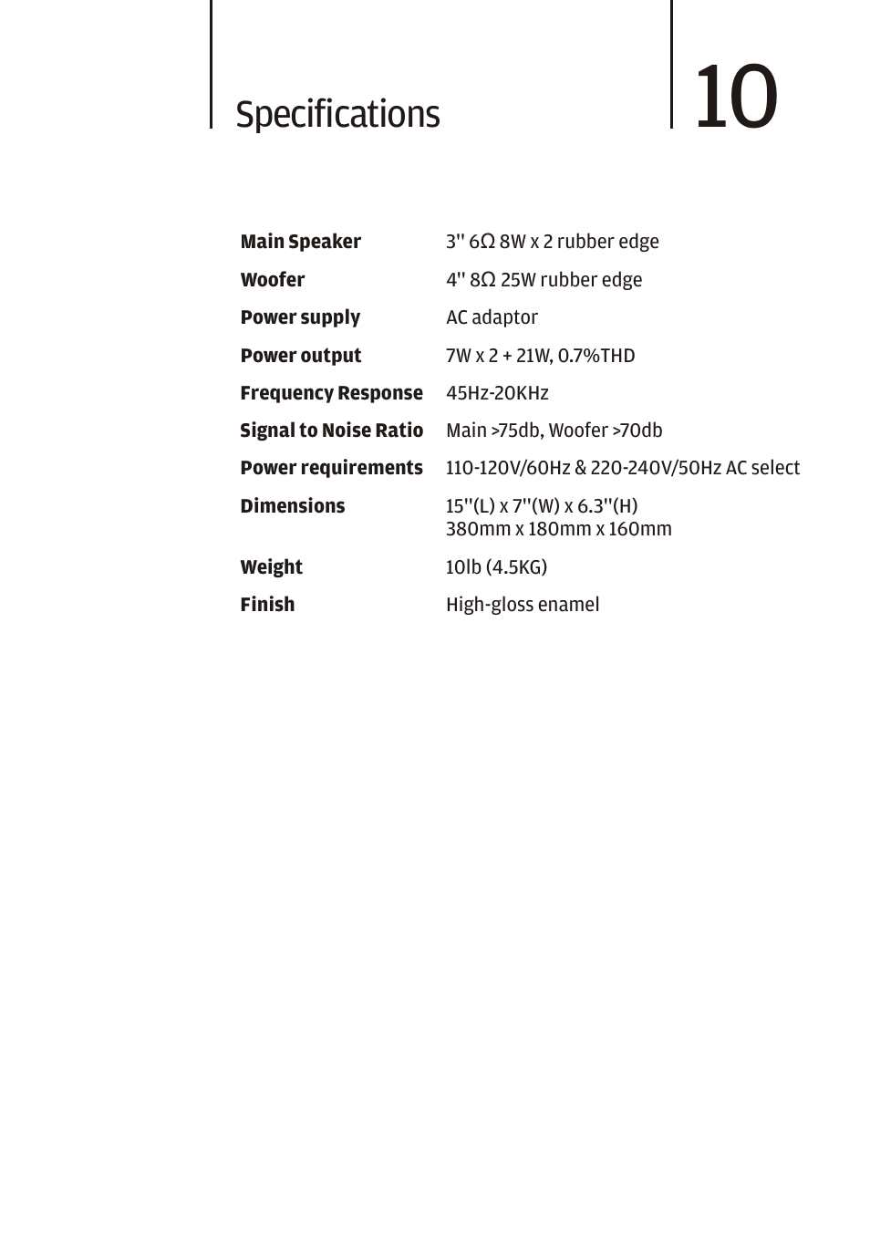 Specifications | Cygnett Unison i-XT User Manual | Page 13 / 14
