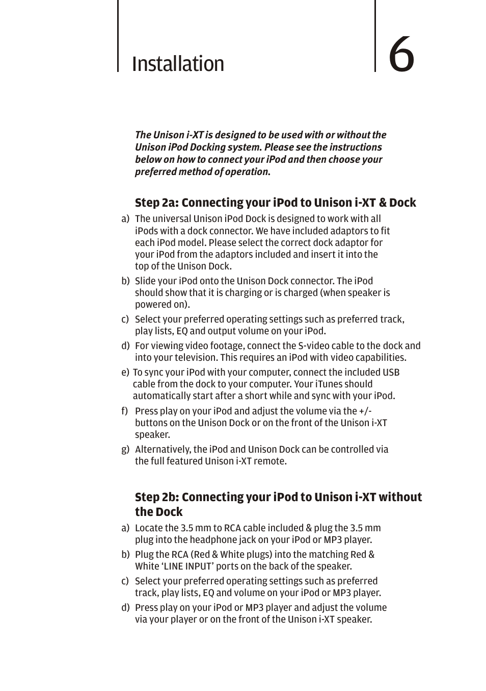 Installation | Cygnett Unison i-XT User Manual | Page 9 / 14
