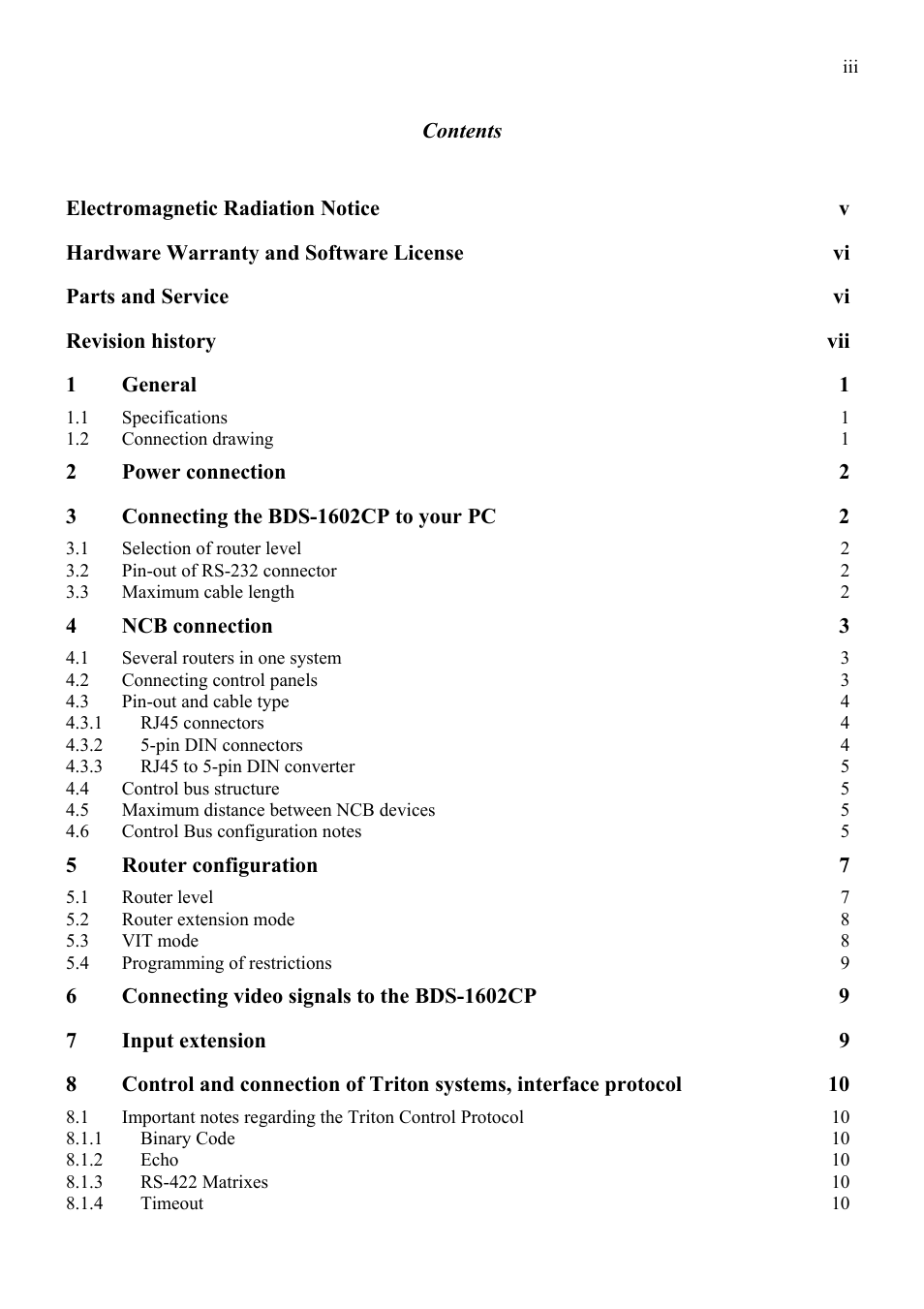 Grass Valley TTN-BDS-1602CP User Manual | Page 3 / 22
