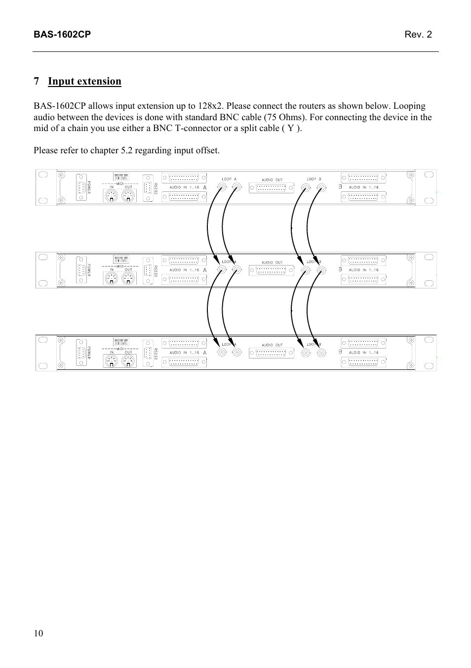 Input extension | Grass Valley TTN-BAS-1602CP User Manual | Page 18 / 23