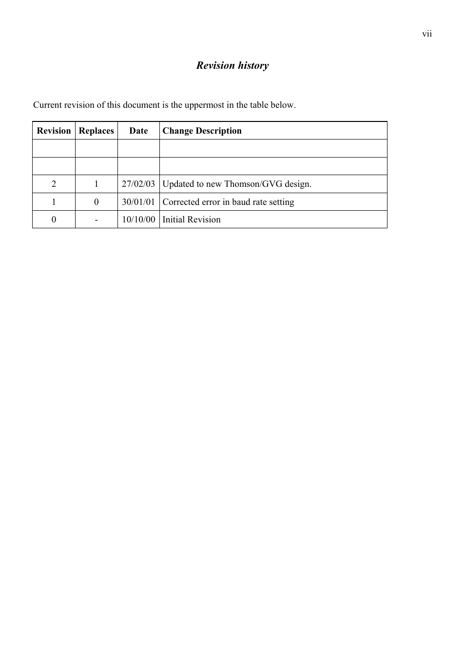 Revision history | Grass Valley TTN-BDS-1616RC User Manual | Page 7 / 24