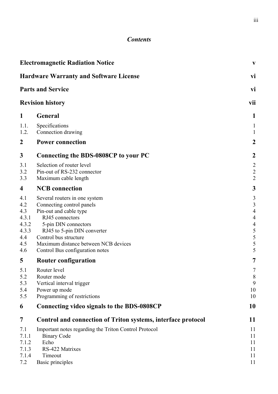 Grass Valley TTN-BDS-0808CP User Manual | Page 3 / 23