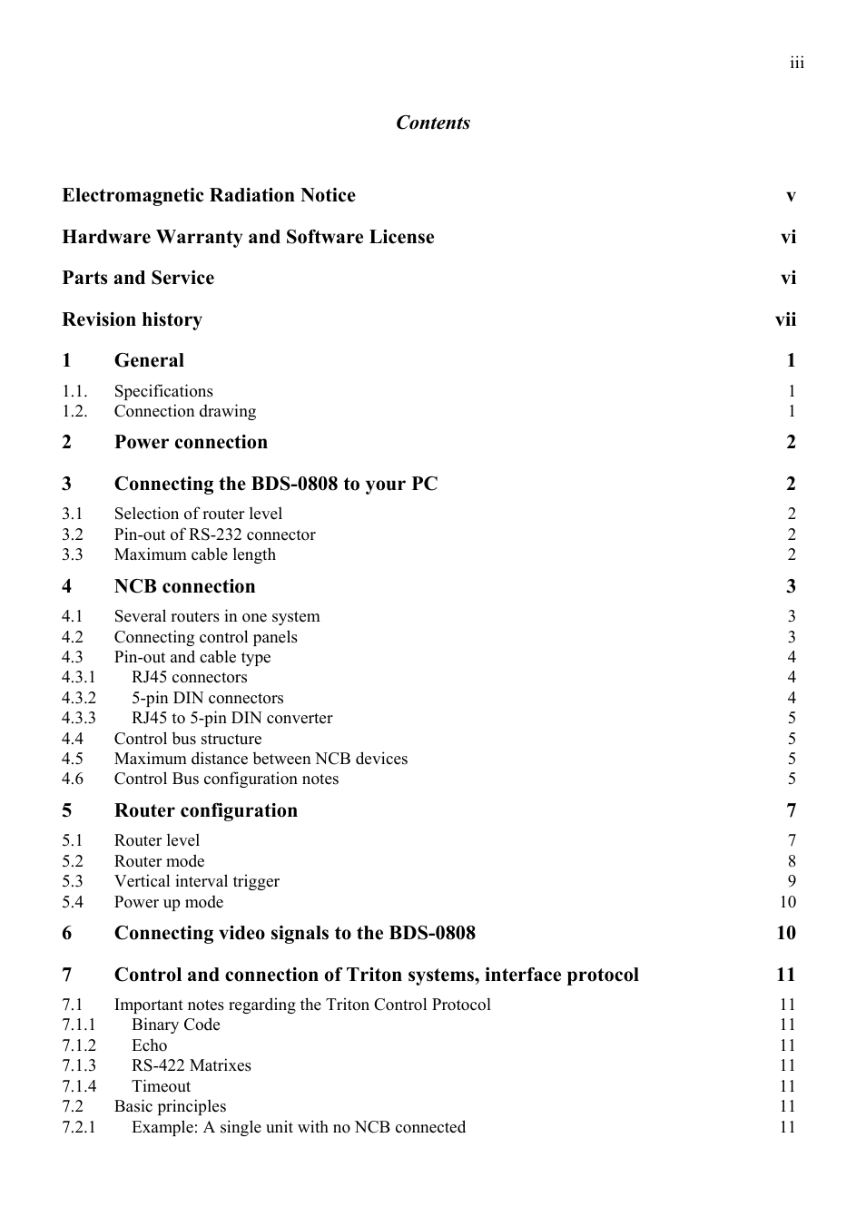 Grass Valley TTN-BDS-0808 User Manual | Page 3 / 22