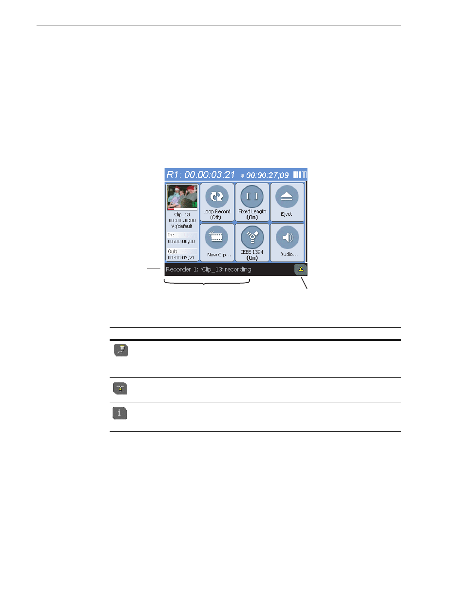 Monitoring operation using the status bar, Types of messages displayed in the status bar, Monitoring operation using the status | Grass Valley Turbo iDDR v.2.3 User Manual | Page 110 / 300