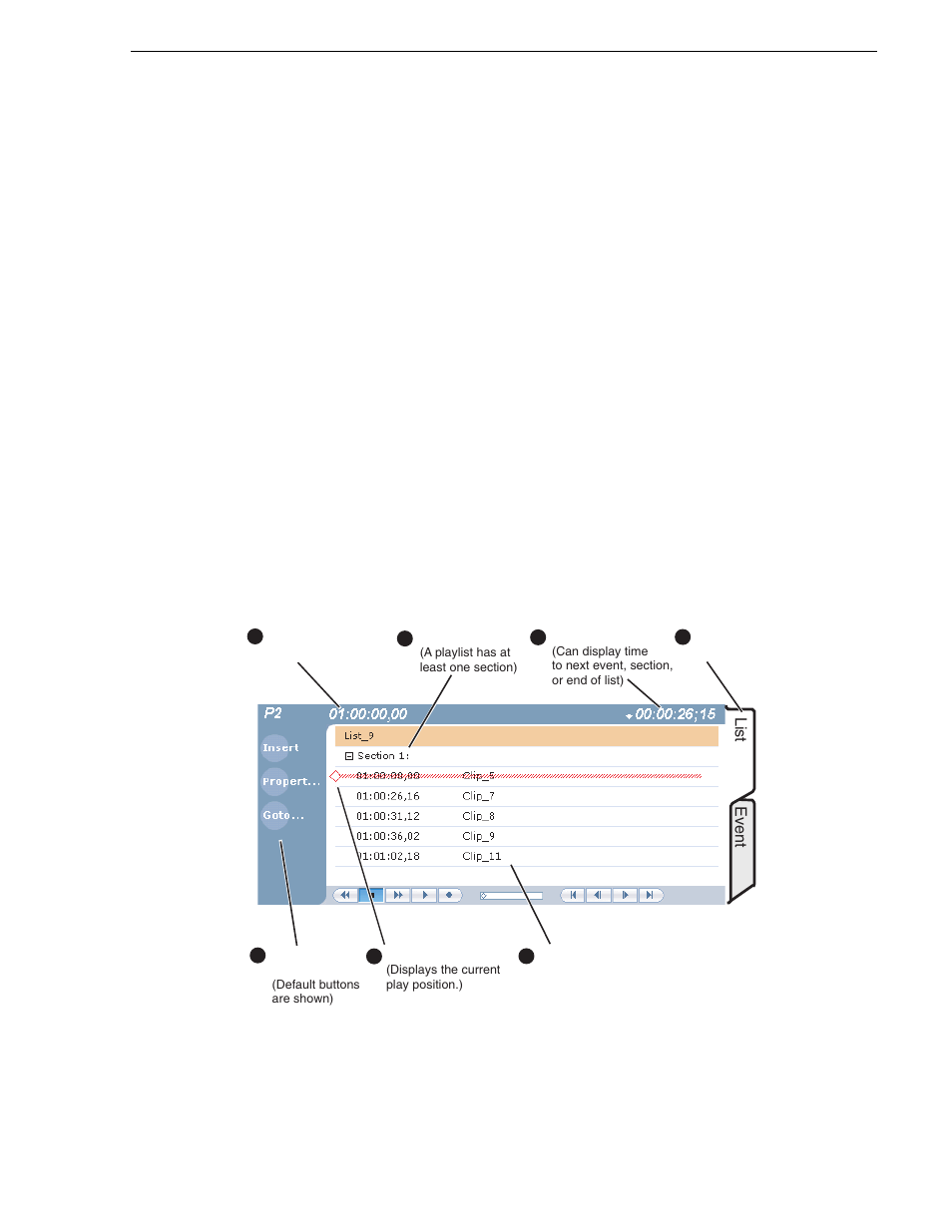 Selecting playlist mode, Guide to using playlist mode: list view | Grass Valley Turbo iDDR v.2.3 User Manual | Page 167 / 300