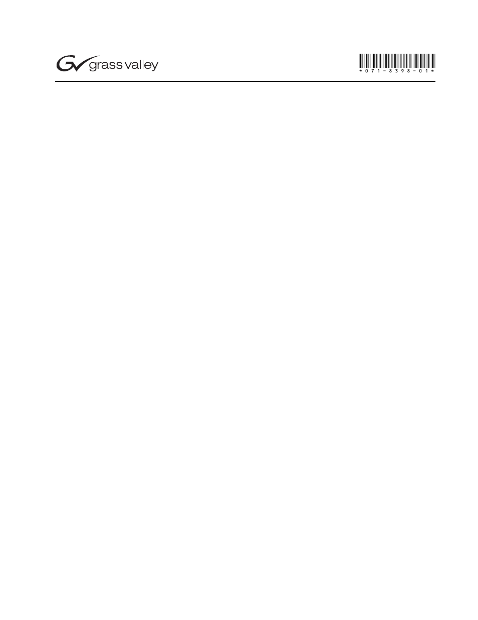 Grass Valley Turbo iDDR Rack-Mount Kit User Manual | 8 pages