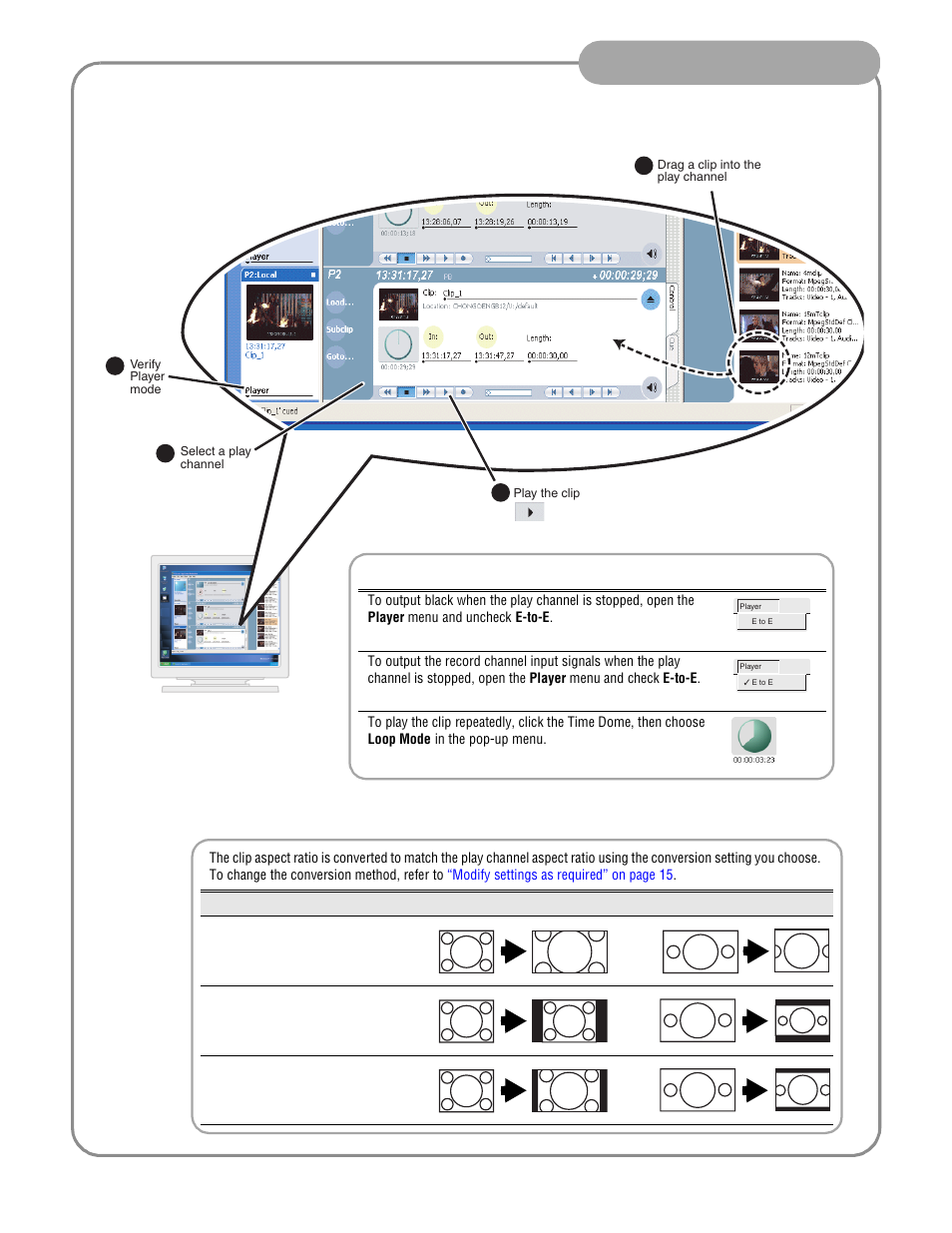 Play a clip, Workstation operation | Grass Valley Turbo iDDR Quick Start User Manual | Page 18 / 25
