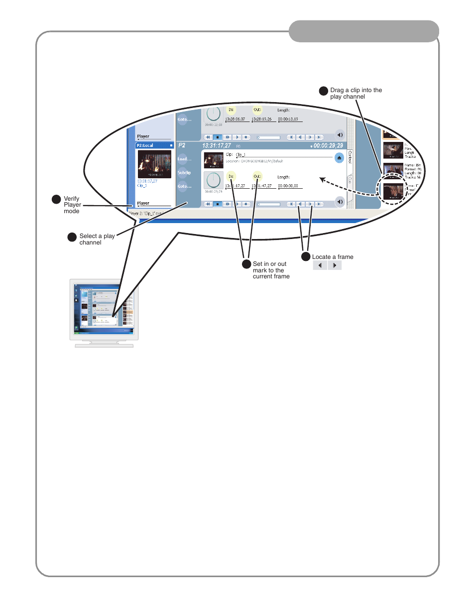 Trim a clip, Workstation operation | Grass Valley Turbo iDDR Quick Start User Manual | Page 19 / 25