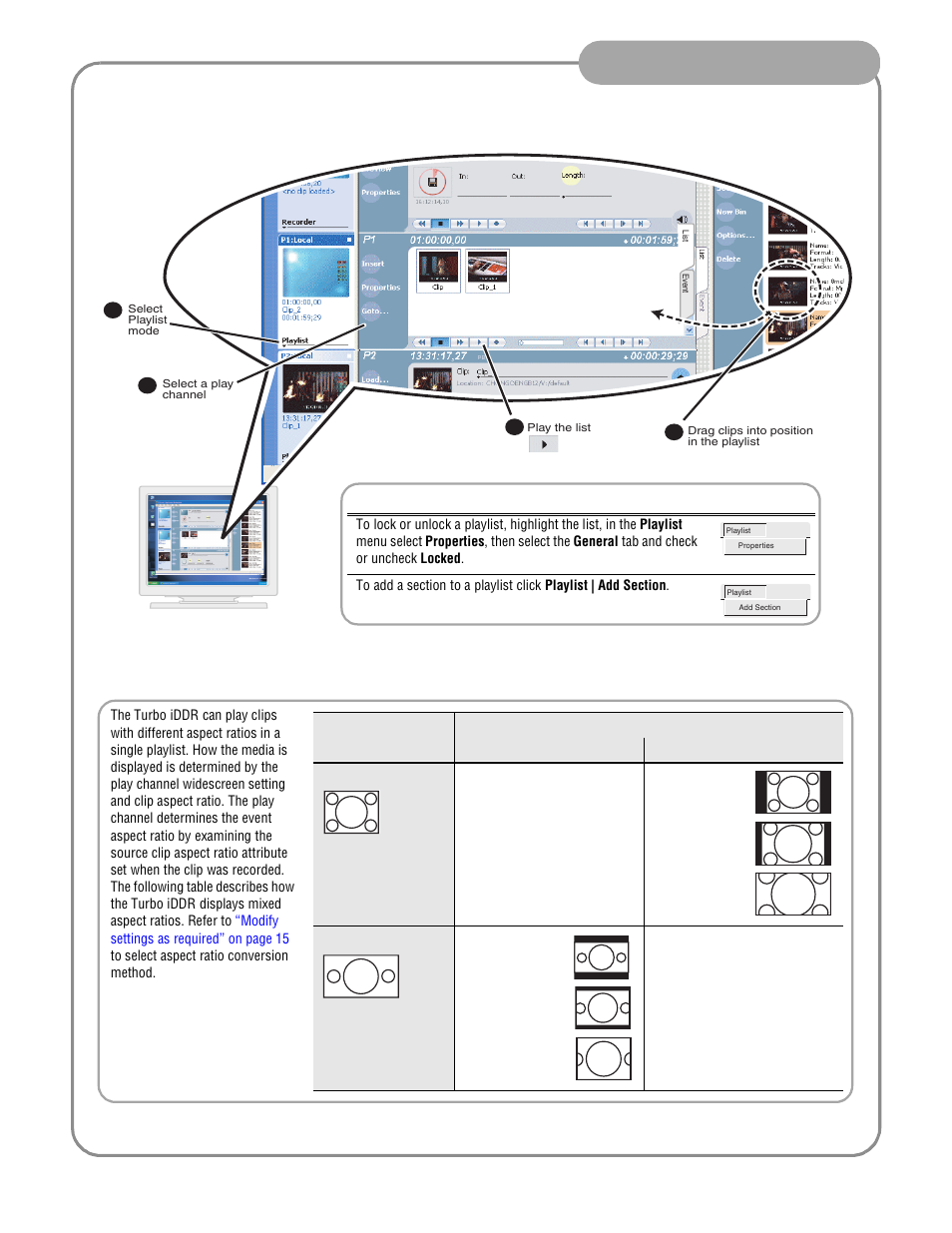 Create a playlist, Workstation operation | Grass Valley Turbo iDDR Quick Start User Manual | Page 20 / 25