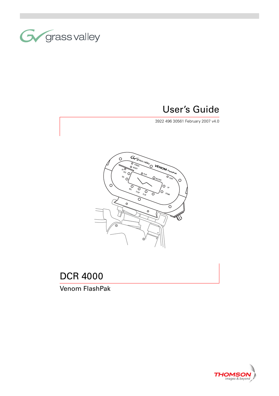 Grass Valley DCR 4000 User Manual | 40 pages