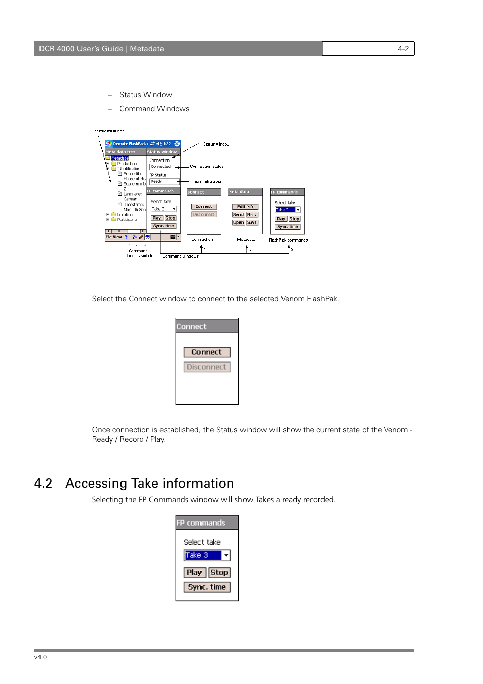 2 accessing take information | Grass Valley DCR 4000 User Manual | Page 38 / 40