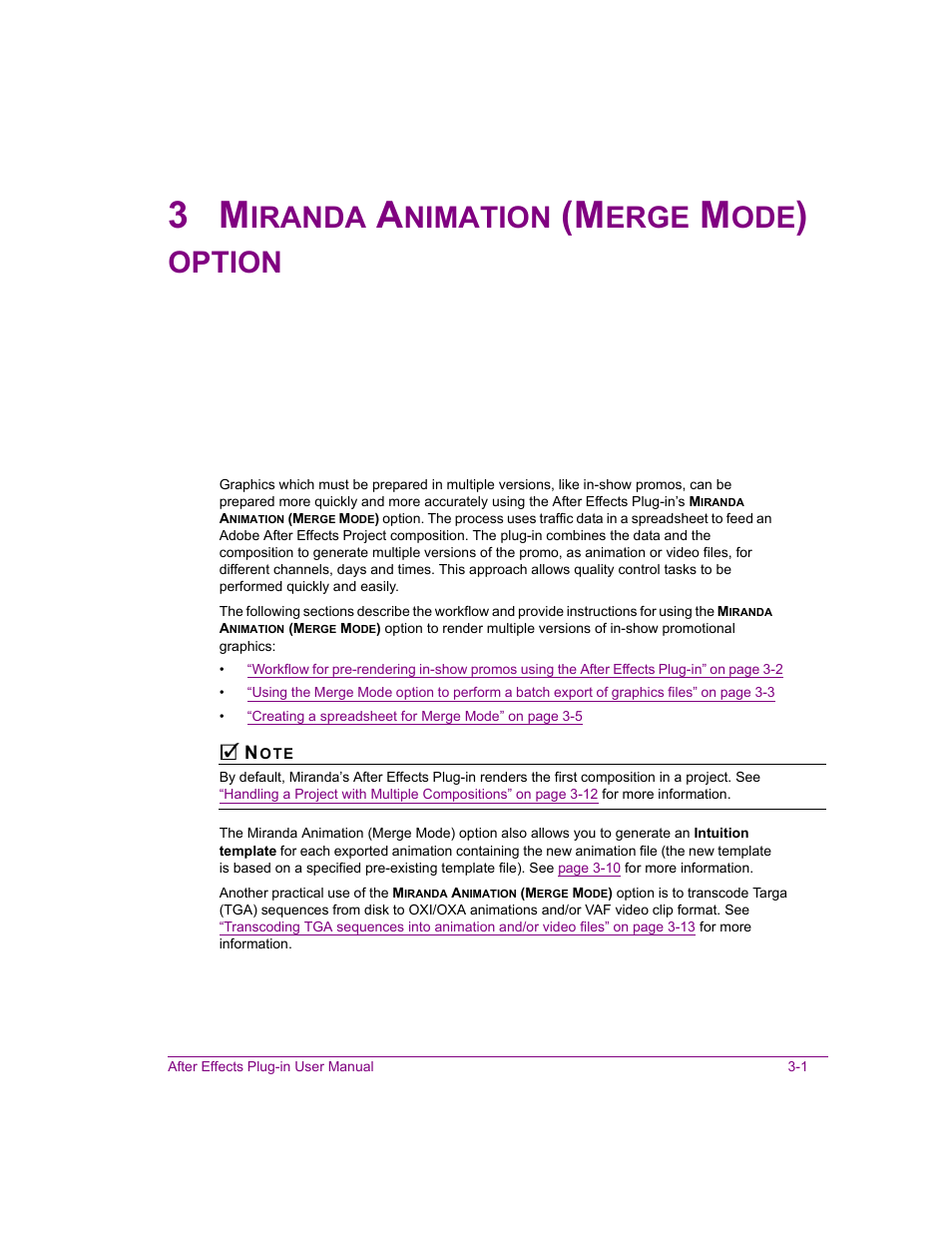 3 miranda animation (merge mode) option, Miranda animation (merge mode) option -1, Iranda | Nimation, Erge, Option | Grass Valley After Effects Plug-in Vertigo Suite v.4.9 User Manual | Page 16 / 30