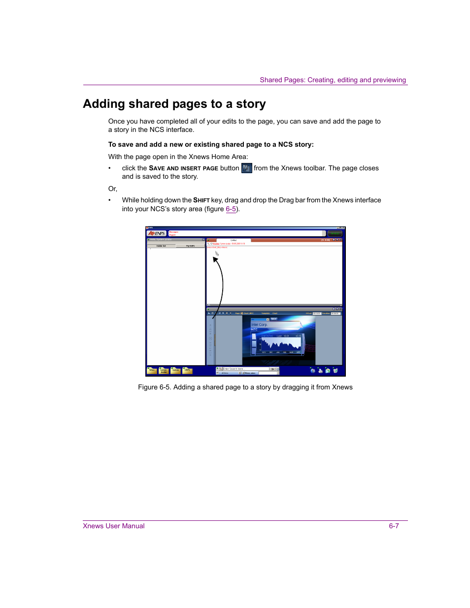 Adding shared pages to a story | Grass Valley Xnews Vertigo Suite v.5.0 User Manual | Page 100 / 143