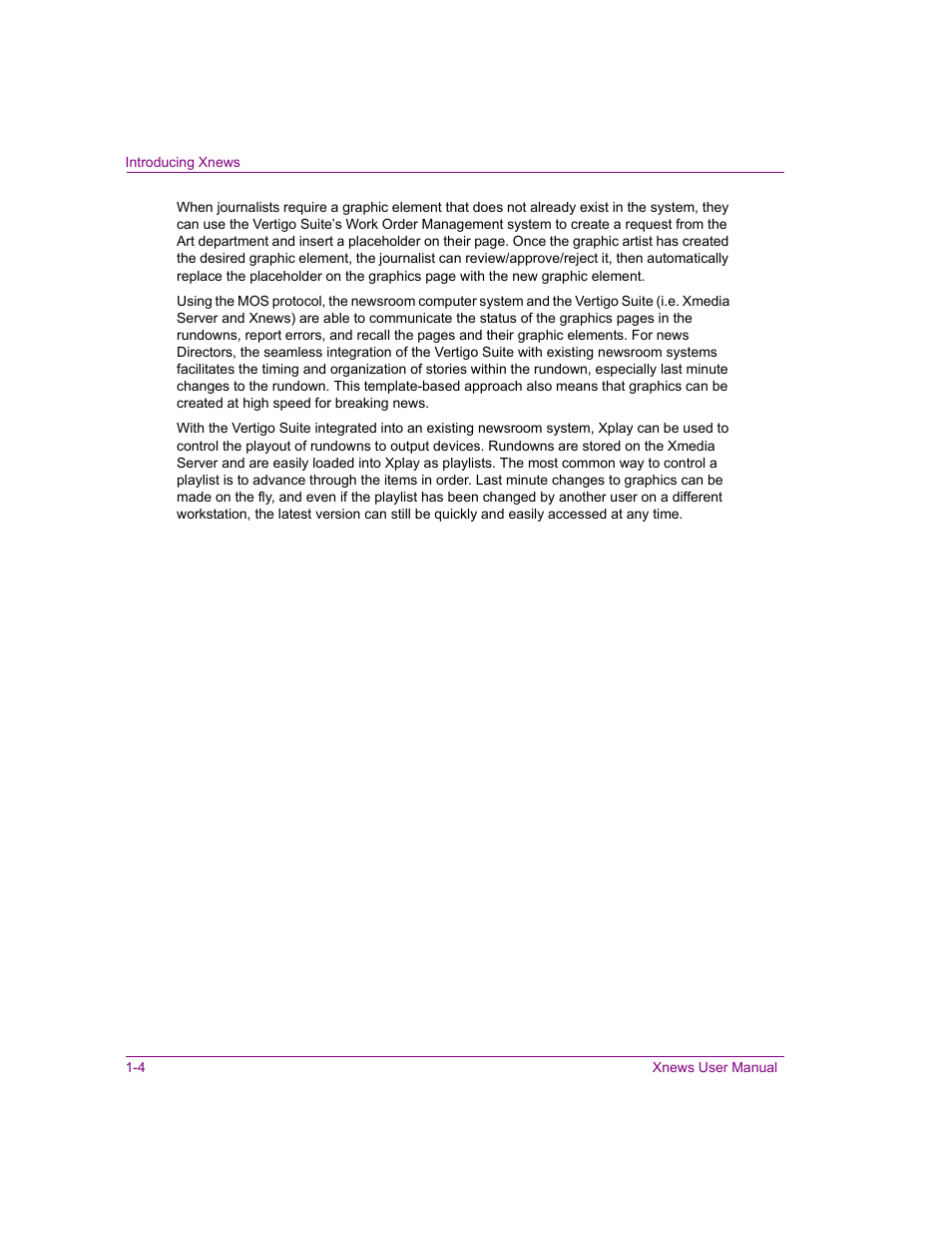 Grass Valley Xnews Vertigo Suite v.5.0 User Manual | Page 11 / 143