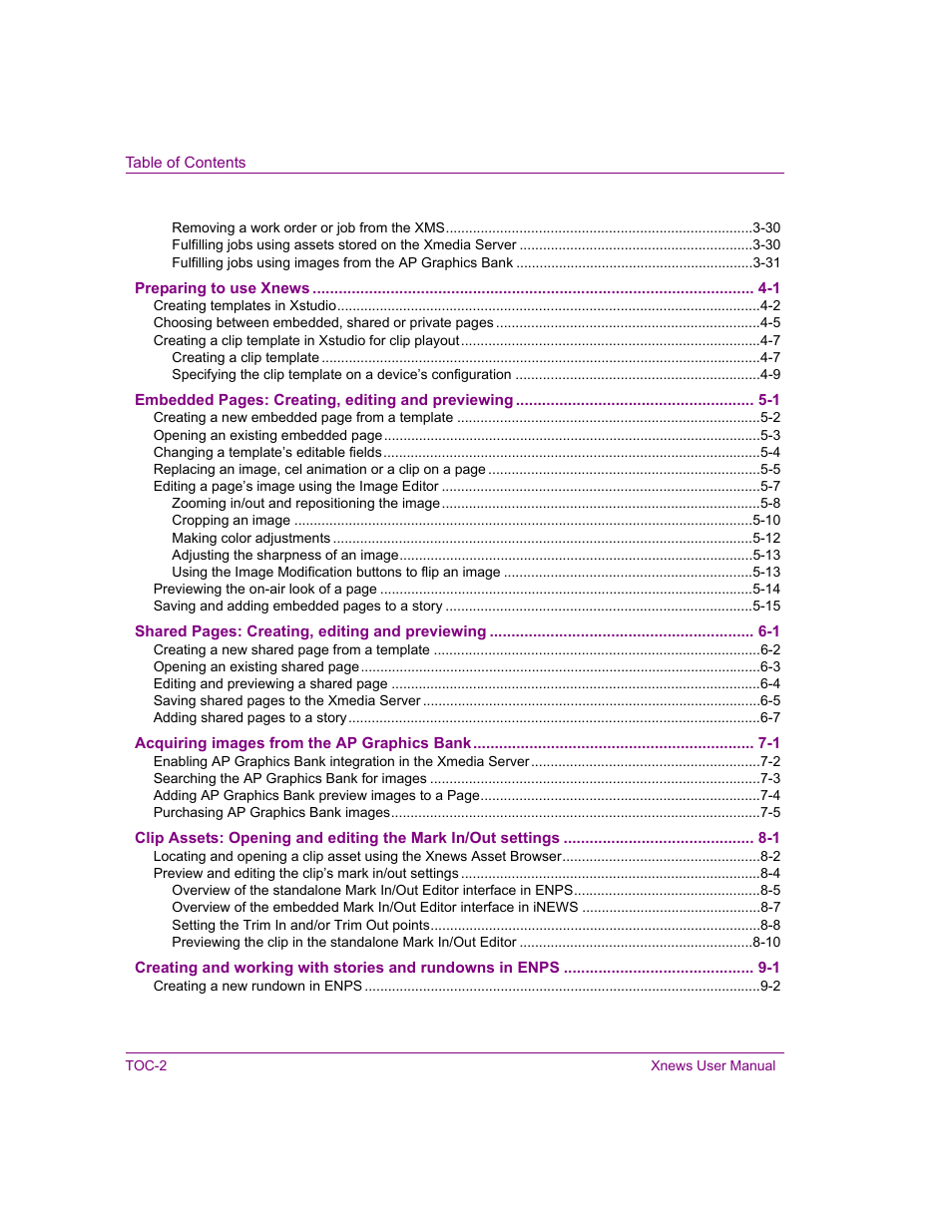 Grass Valley Xnews Vertigo Suite v.5.0 User Manual | Page 5 / 143