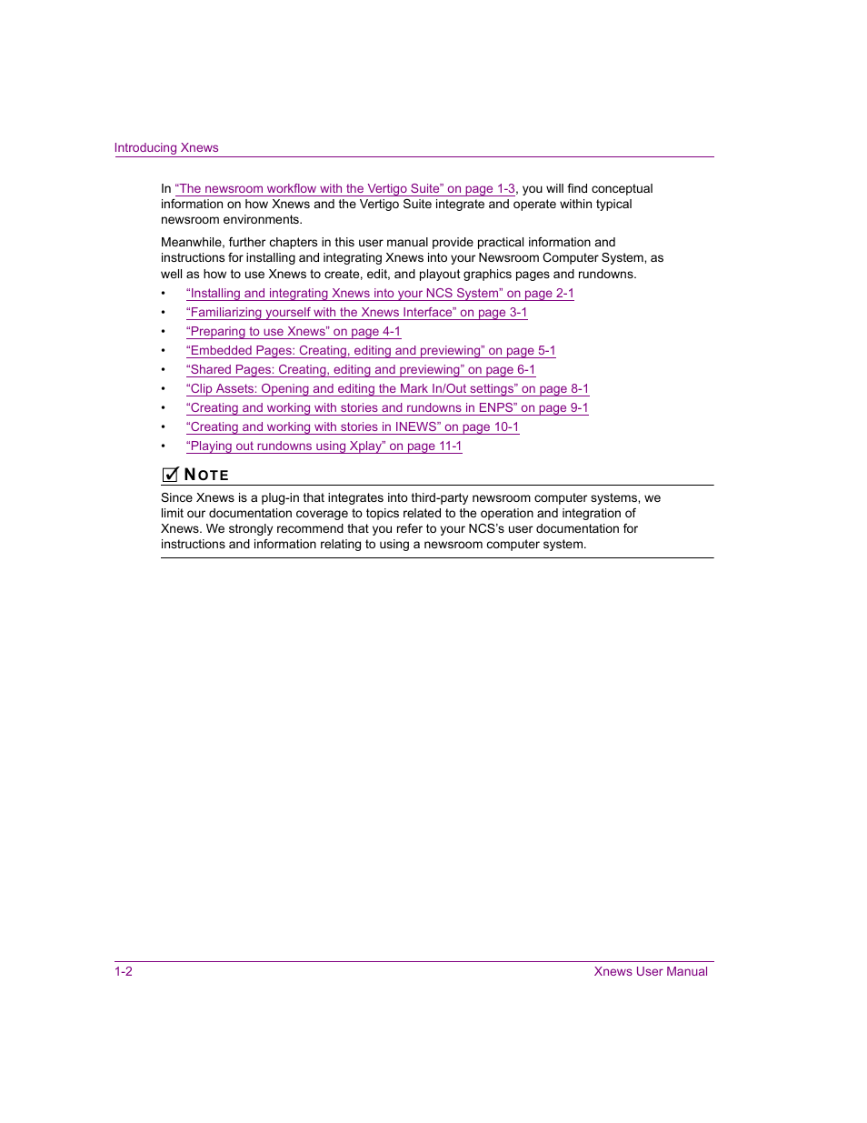 Grass Valley Xnews Vertigo Suite v.5.0 User Manual | Page 9 / 143