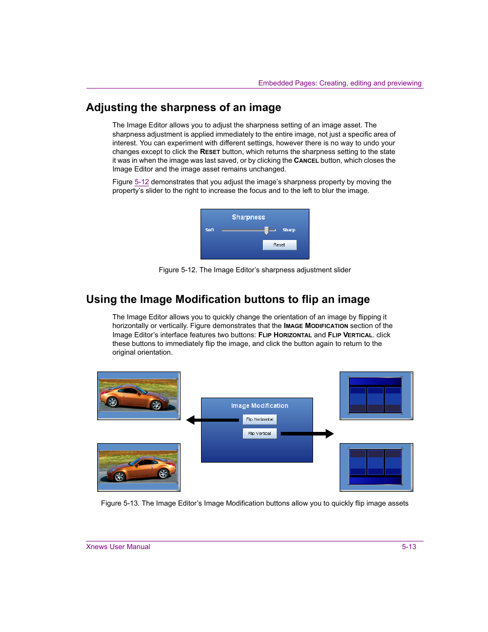 Adjusting the sharpness of an image | Grass Valley Xnews Vertigo Suite v.5.0 User Manual | Page 90 / 143