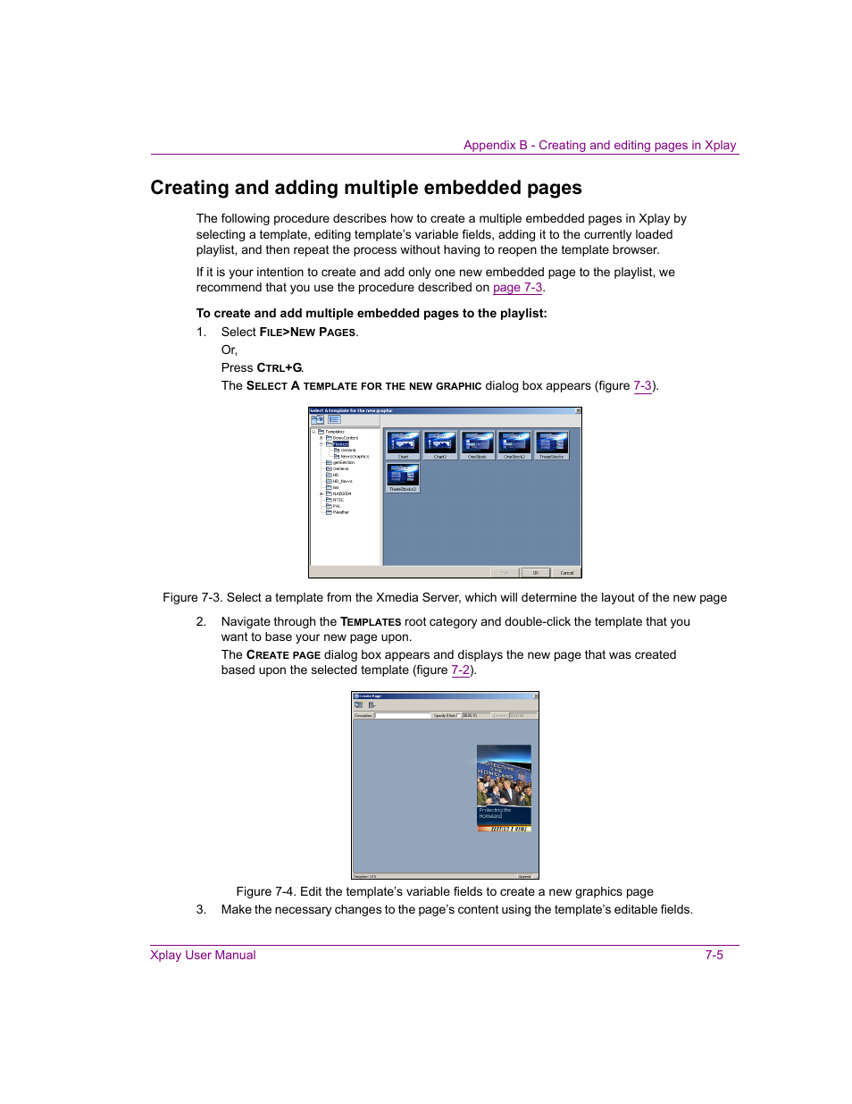 Creating and adding multiple embedded pages | Grass Valley Xplay Vertigo Suite v.5.0 User Manual | Page 154 / 179