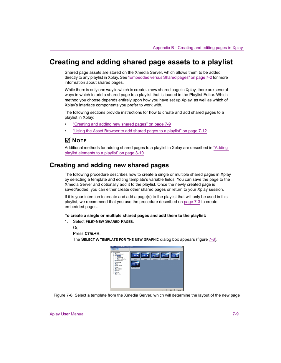 Creating and adding new shared pages | Grass Valley Xplay Vertigo Suite v.5.0 User Manual | Page 158 / 179