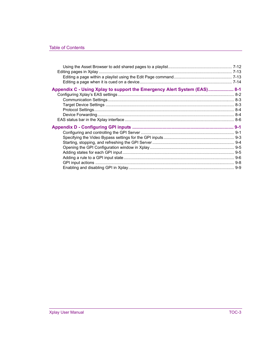 Grass Valley Xplay Vertigo Suite v.5.0 User Manual | Page 6 / 179