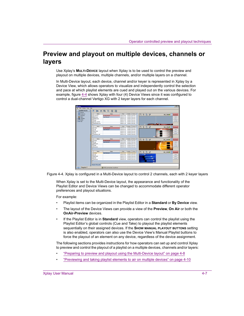 Grass Valley Xplay Vertigo Suite v.5.0 User Manual | Page 74 / 179