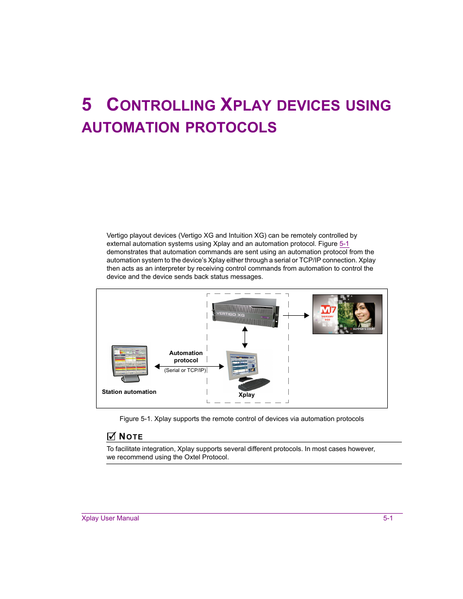 Controlling xplay devices using automation, Ontrolling, Play | Devices, Using, Automation, Protocols | Grass Valley Xplay Vertigo Suite v.5.0 User Manual | Page 92 / 179