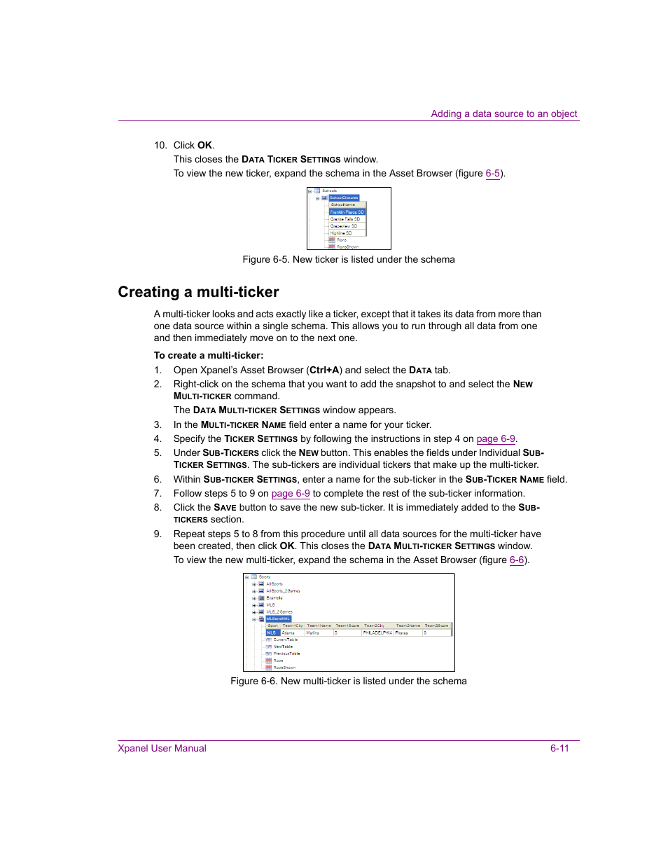 Creating a multi-ticker, Creating a multi-ticker -11 | Grass Valley Xpanel Vertigo Suite v.4.8 User Manual | Page 113 / 142