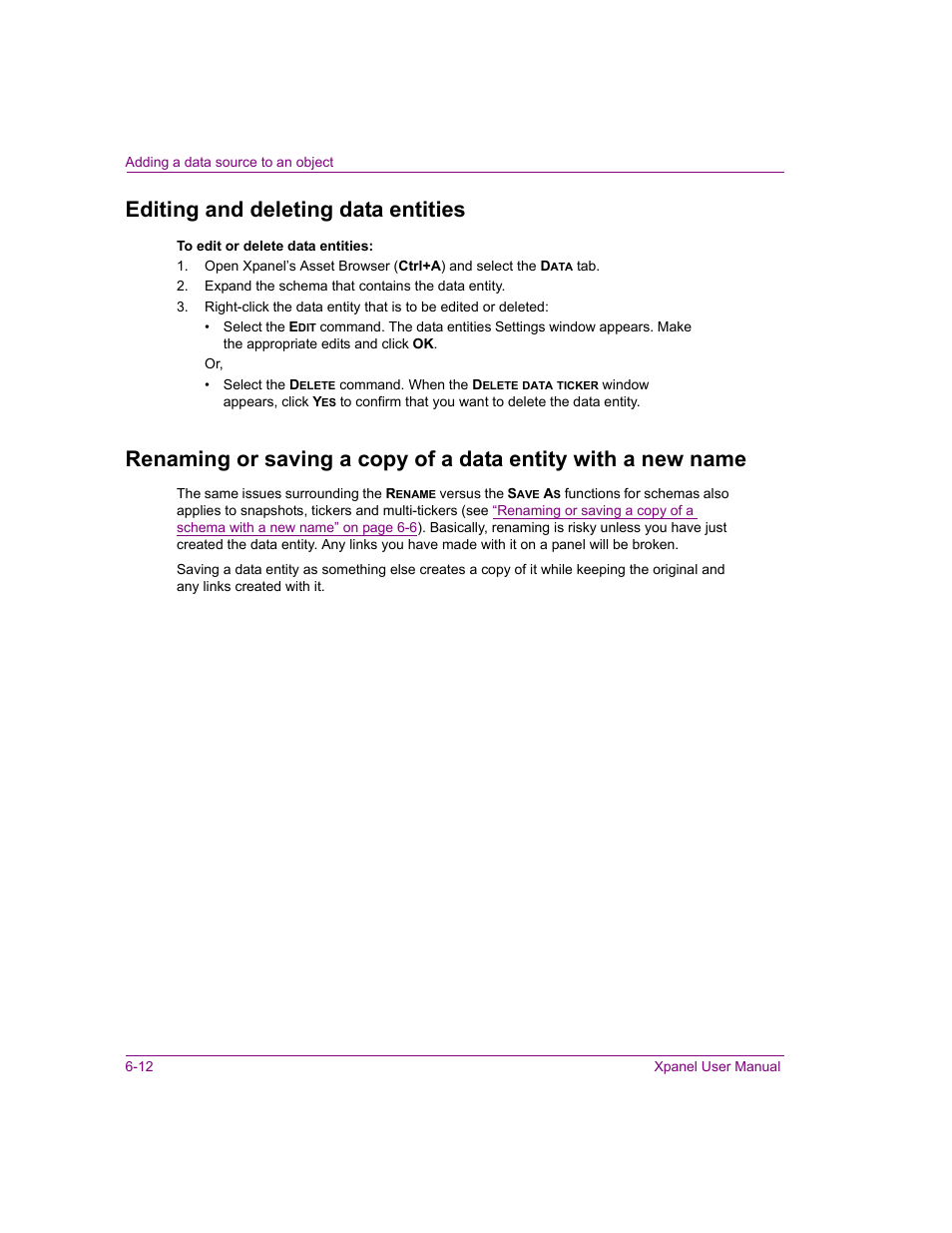 Editing and deleting data entities | Grass Valley Xpanel Vertigo Suite v.4.8 User Manual | Page 114 / 142