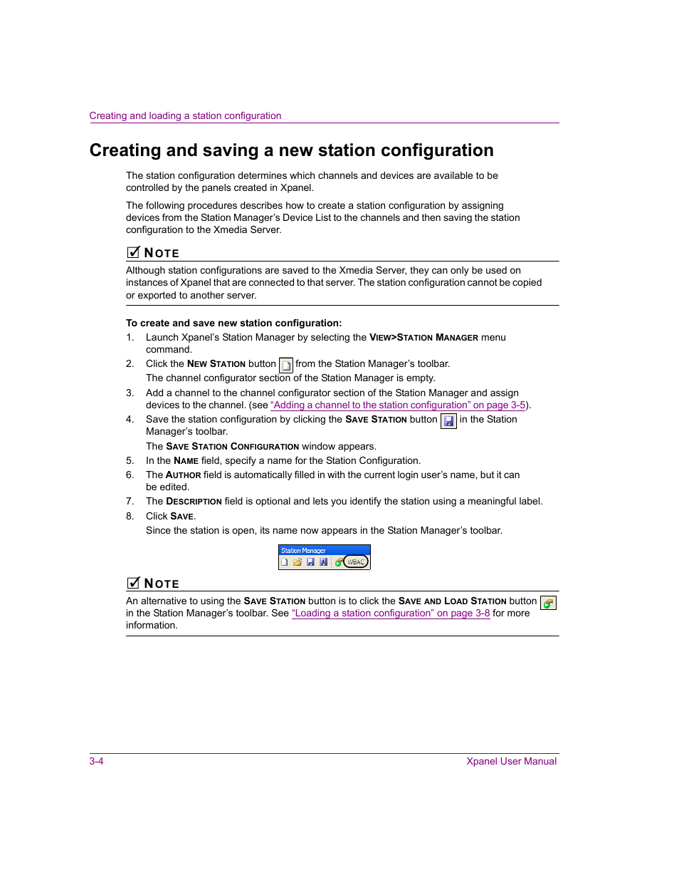 Creating and saving a new station configuration, Creating and saving a new station configuration -4 | Grass Valley Xpanel Vertigo Suite v.4.8 User Manual | Page 28 / 142