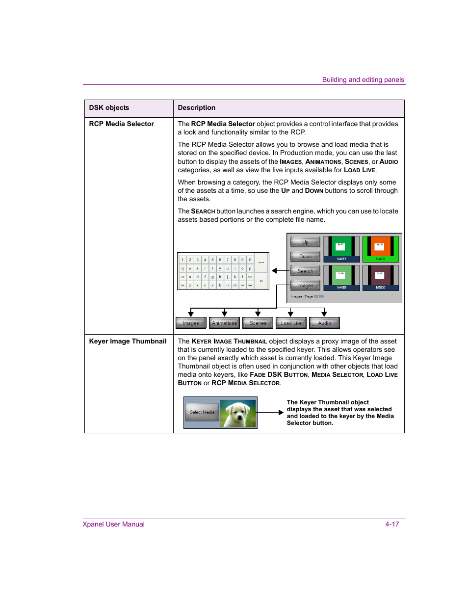 Eyer, Mage, Humbnail | Grass Valley Xpanel Vertigo Suite v.4.8 User Manual | Page 51 / 142
