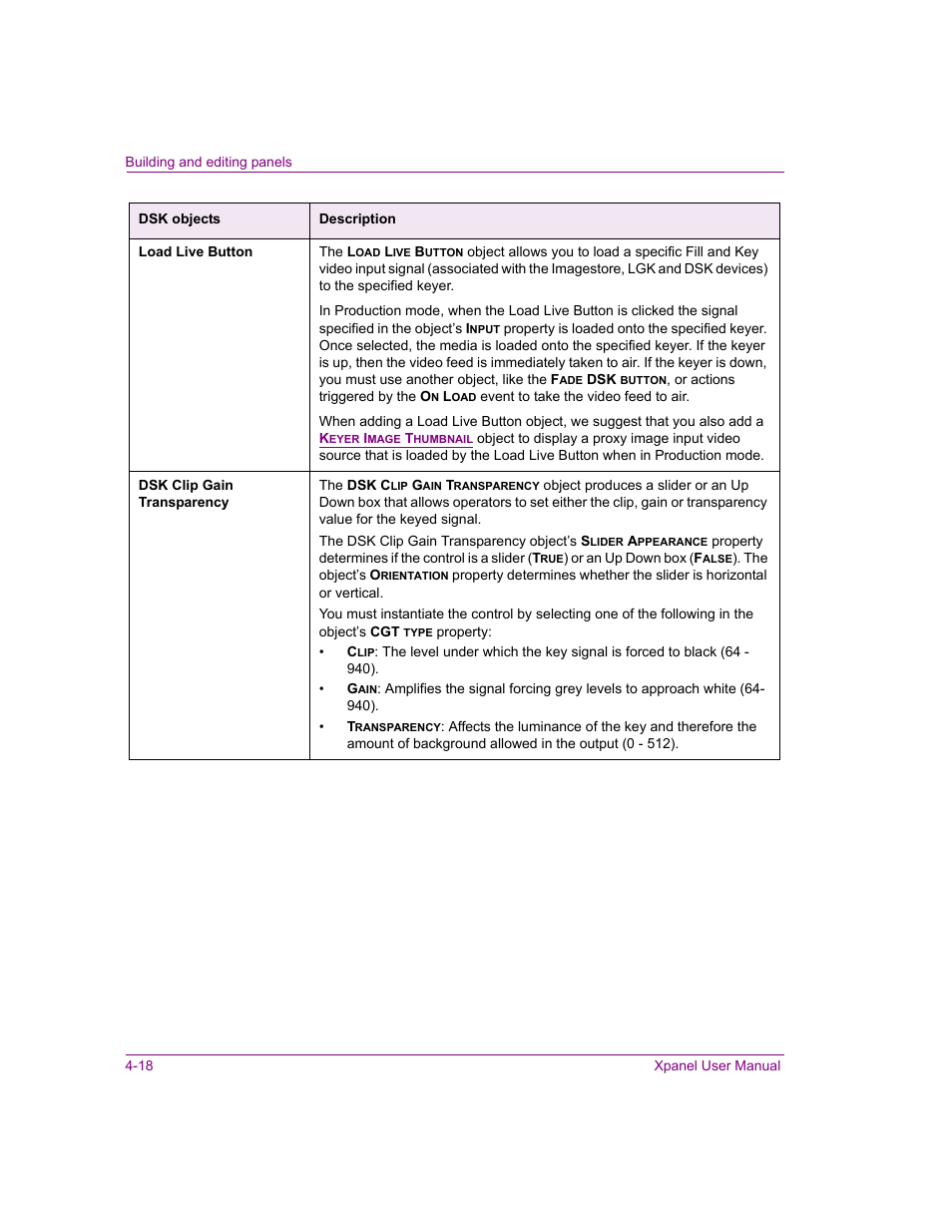 Grass Valley Xpanel Vertigo Suite v.4.8 User Manual | Page 52 / 142