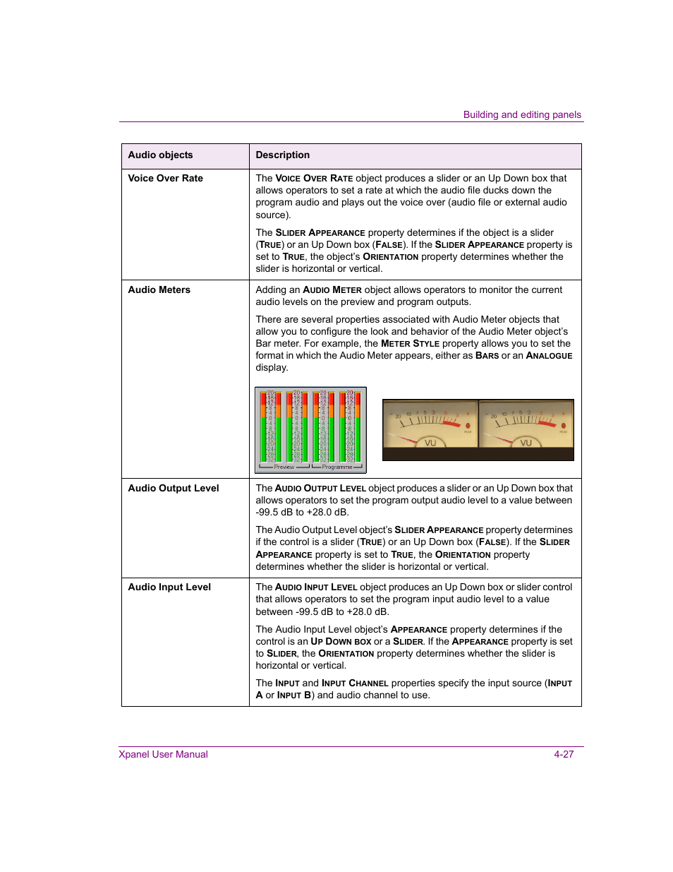 Grass Valley Xpanel Vertigo Suite v.4.8 User Manual | Page 61 / 142