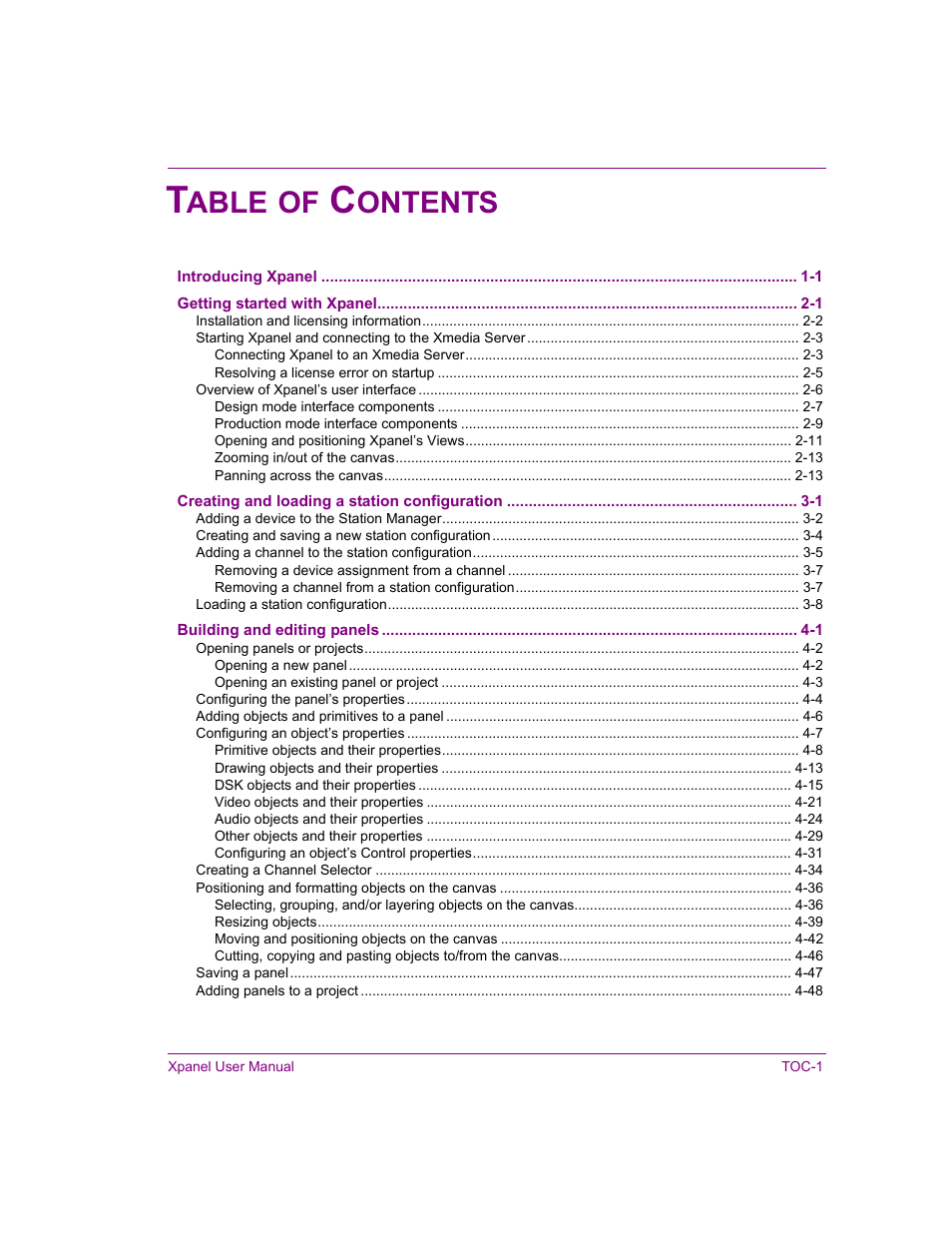 Able, Ontents | Grass Valley Xpanel Vertigo Suite v.4.8 User Manual | Page 7 / 142