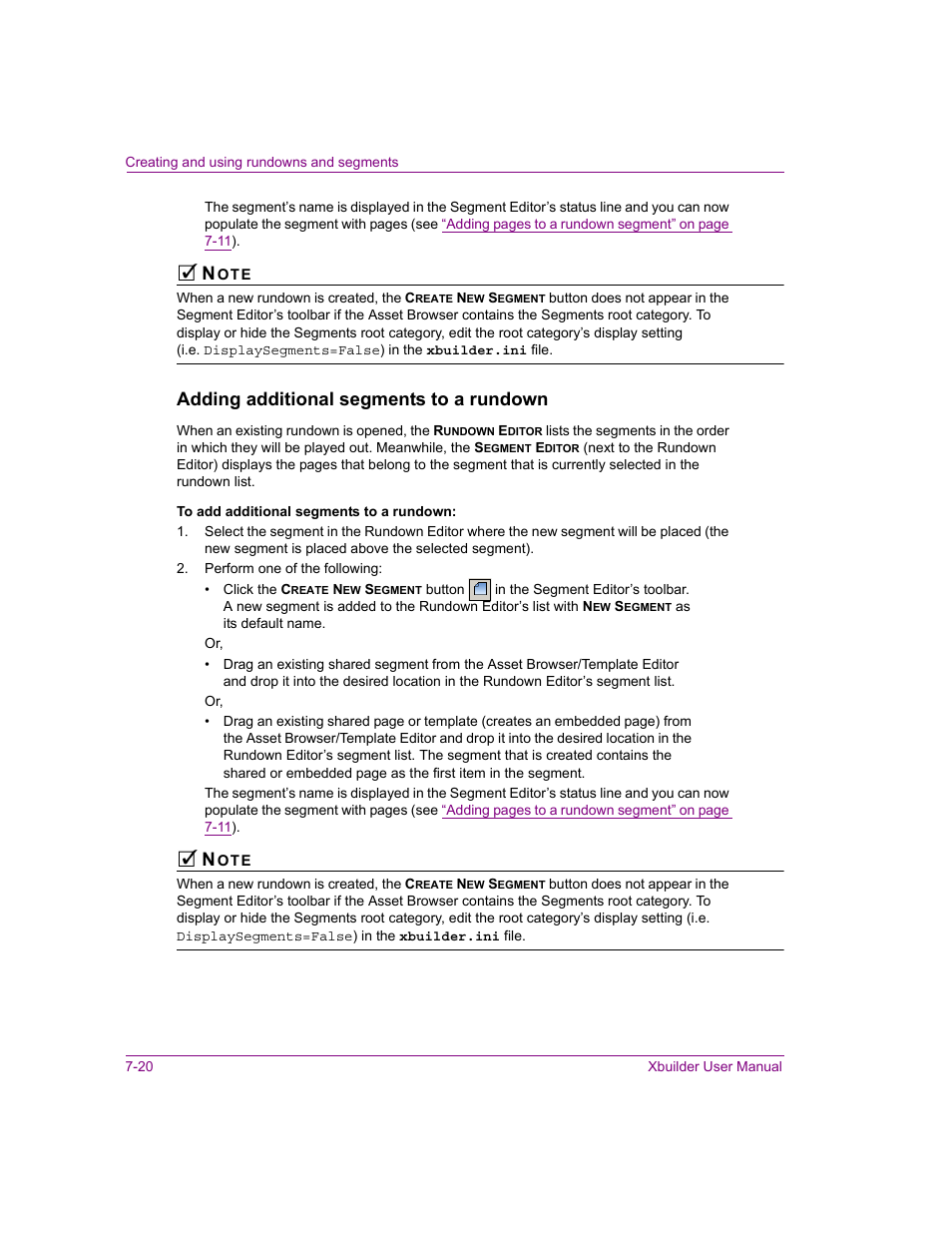 Adding additional segments to a rundown | Grass Valley Xbuilder Vertigo Suite v.4.8 User Manual | Page 110 / 150