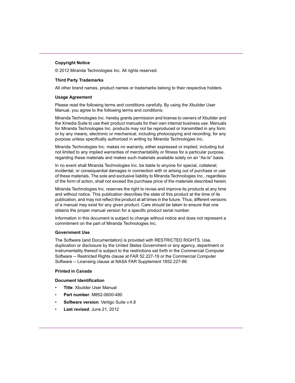 Grass Valley Xbuilder Vertigo Suite v.4.8 User Manual | Page 4 / 150