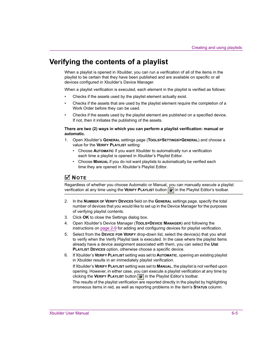 Verifying the contents of a playlist, Verifying the contents of a playlist -5 | Grass Valley Xbuilder Vertigo Suite v.4.8 User Manual | Page 67 / 150