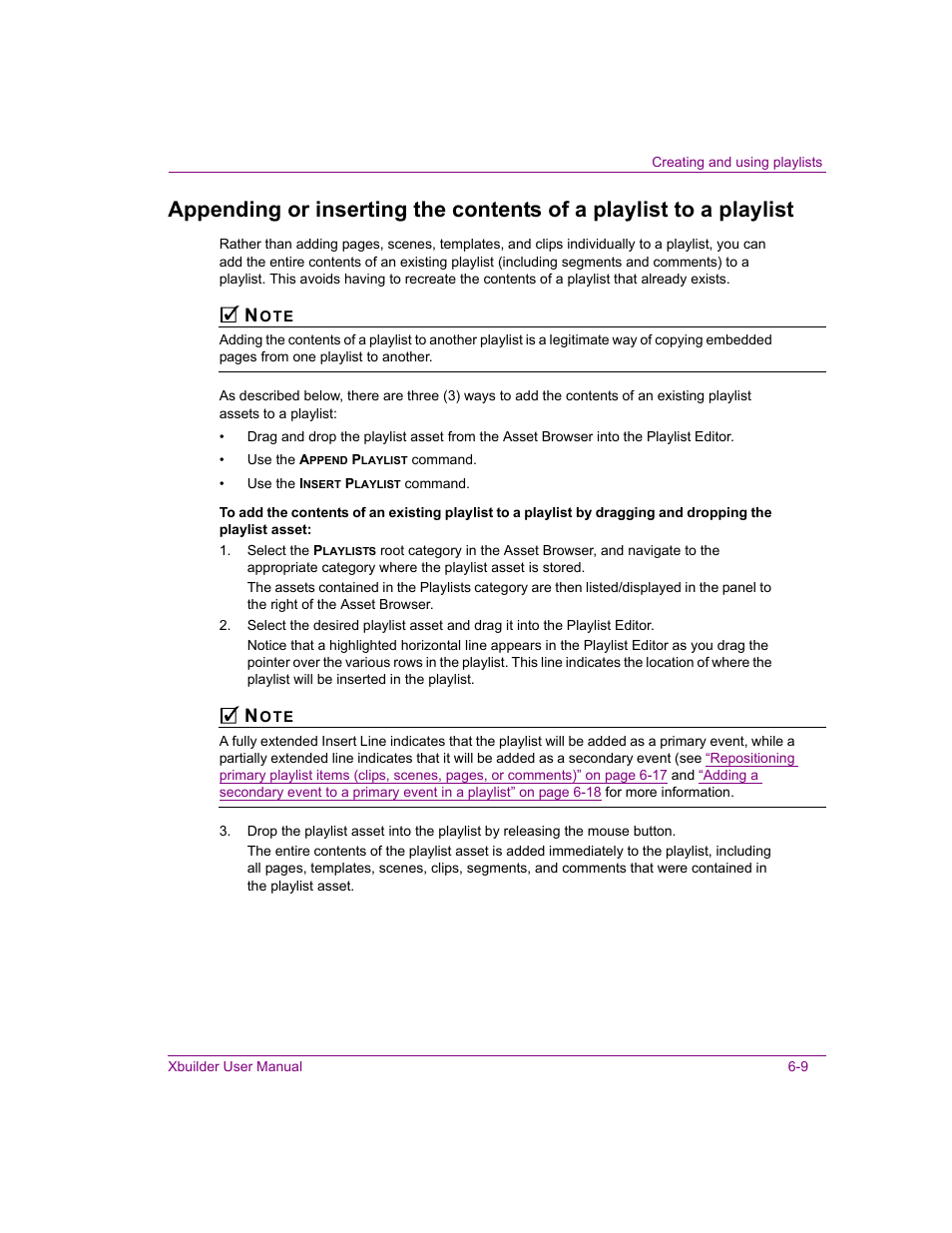 Appending or inserting the | Grass Valley Xbuilder Vertigo Suite v.4.8 User Manual | Page 71 / 150