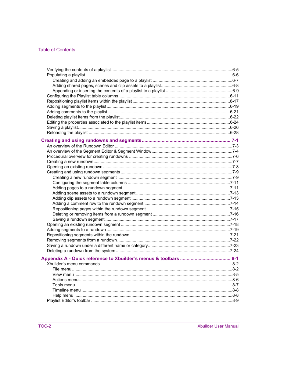 Grass Valley Xbuilder Vertigo Suite v.4.8 User Manual | Page 8 / 150
