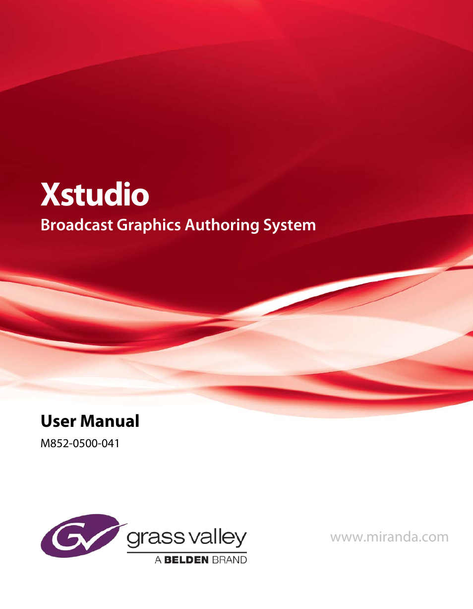 Grass Valley Xstudio Vertigo Suite v.4.10 User Manual | 453 pages