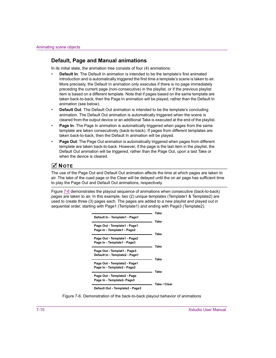 Default, page and manual animations | Grass Valley Xstudio Vertigo Suite v.4.10 User Manual | Page 153 / 453