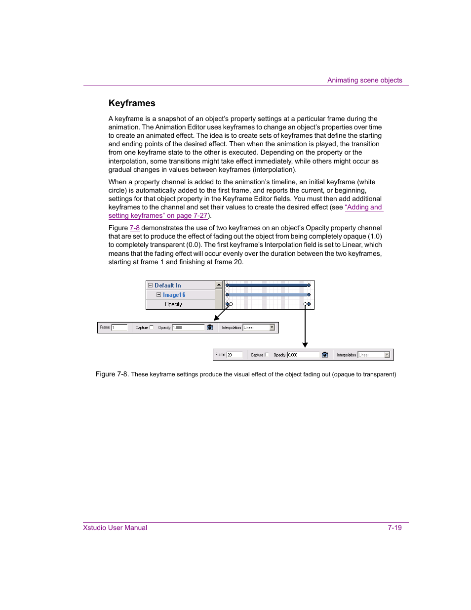 Keyframes | Grass Valley Xstudio Vertigo Suite v.4.10 User Manual | Page 162 / 453