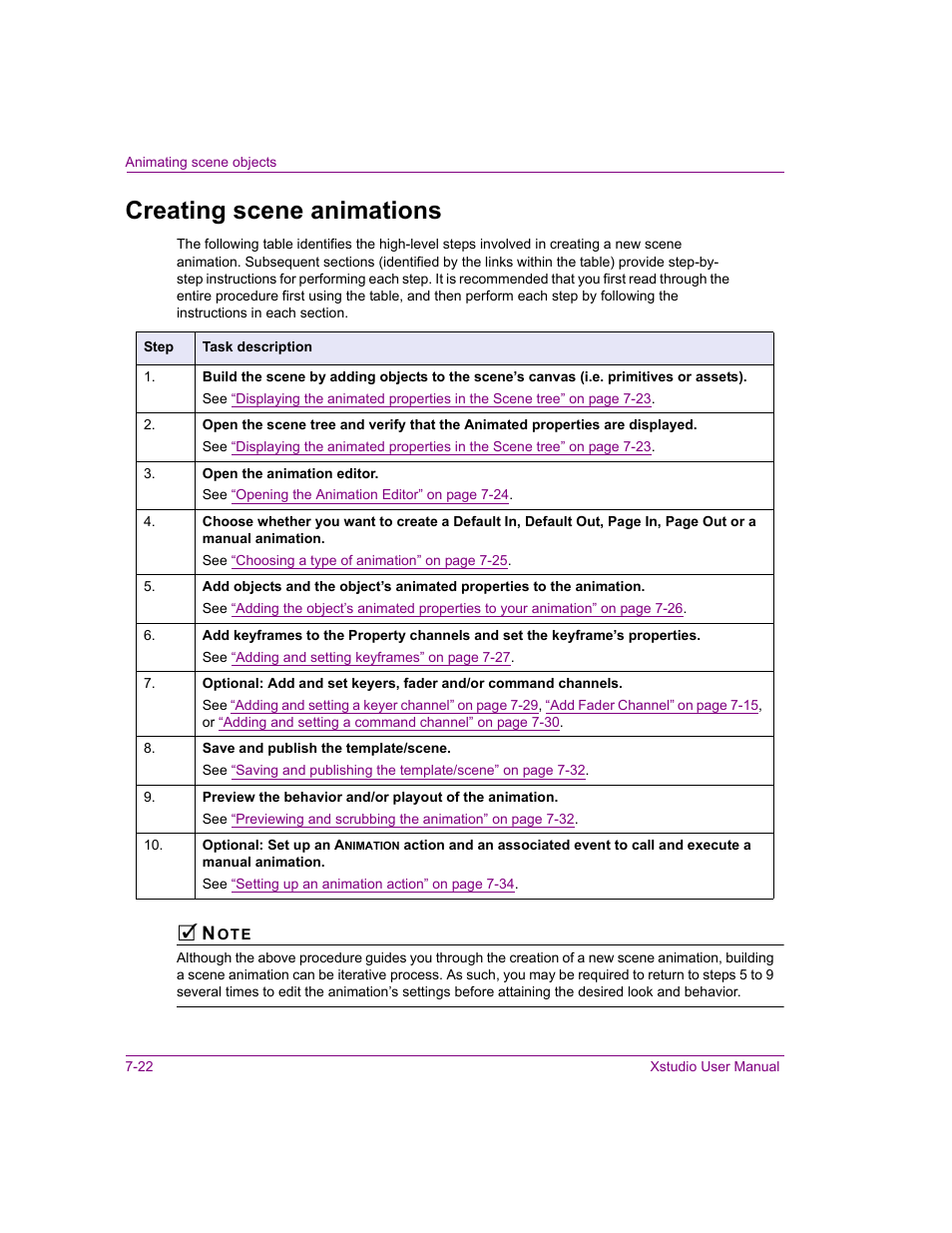 Creating scene animations, Creating scene animations -22 | Grass Valley Xstudio Vertigo Suite v.4.10 User Manual | Page 165 / 453