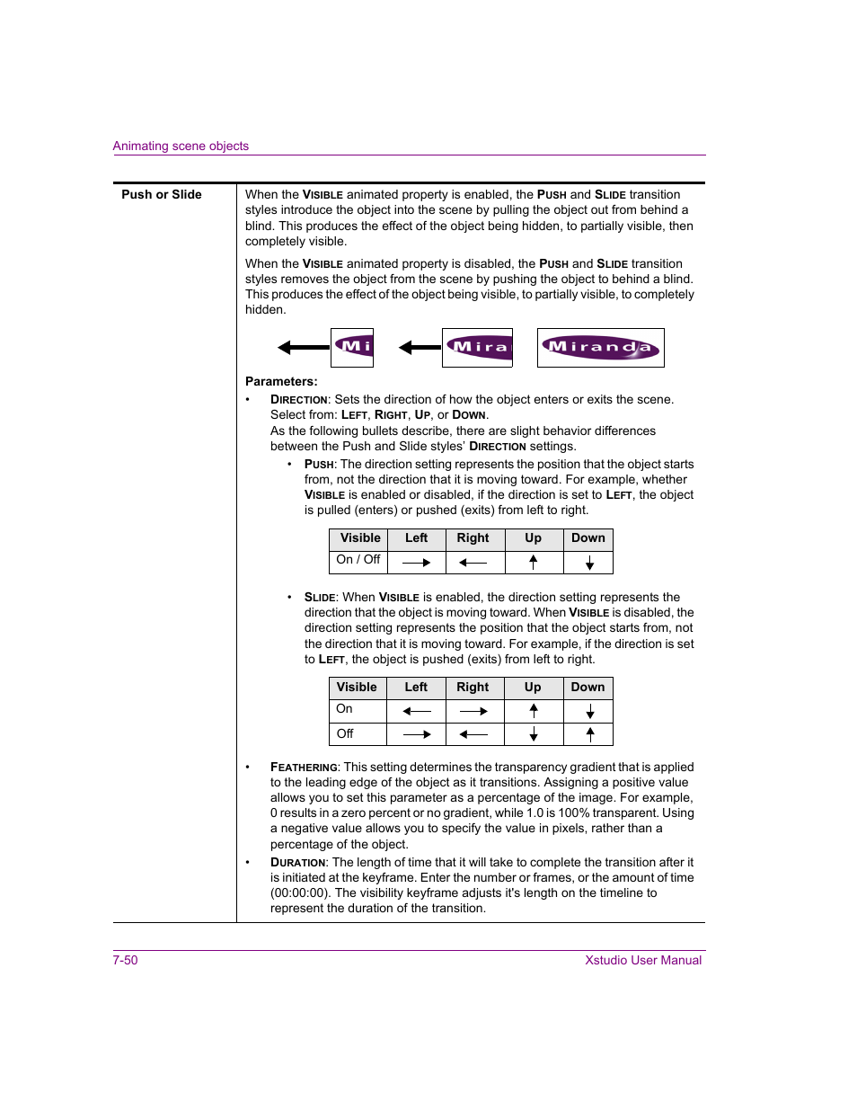 Push or slide | Grass Valley Xstudio Vertigo Suite v.4.10 User Manual | Page 193 / 453